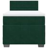 vidaXL Box Spring Bed with Mattress Dark Green 100x200 cm Velvet