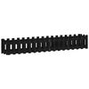 vidaXL Garden Raised Bed with Fence Design Black 200x30x30 cm Solid Wood Pine