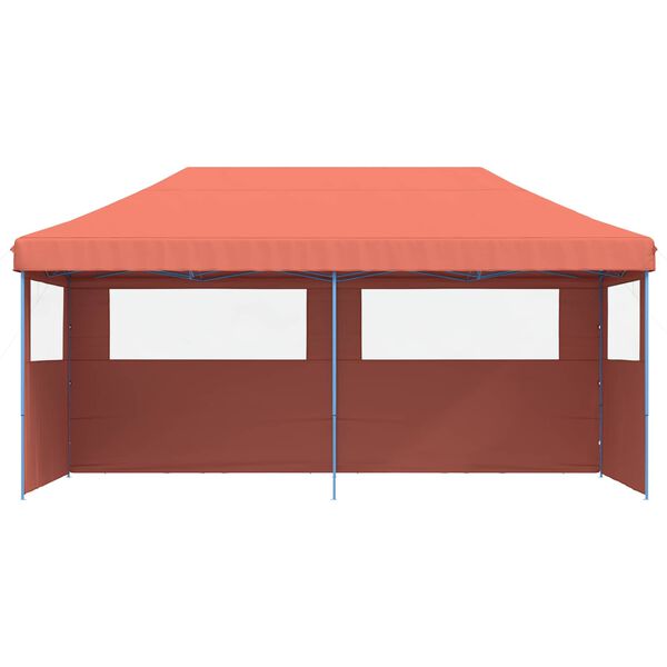 vidaXL Party Tent Folding Terracotta 292 x 580 x 315 cm Oxford Fabric