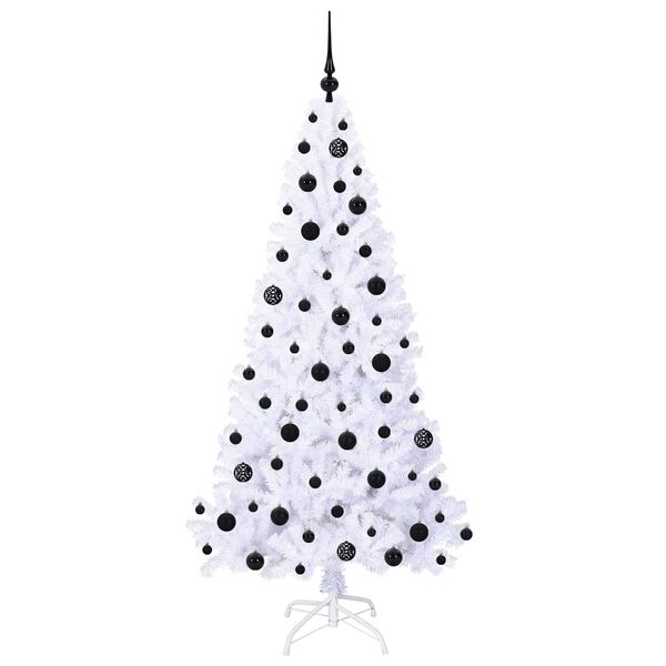 vidaXL Artificial Christmas Tree with Stand White 180 cm PVC and Steel