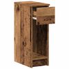 vidaXL Bedside Cabinets with Drawer 2 pcs Old Wood 20x36x60 cm