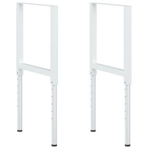 vidaXL Metal Frame | Set of 2 | Grey | Metal | Adjustable Height