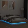 vidaXL Bed Frame with LED without Mattress Sonoma Oak 160x200 cm