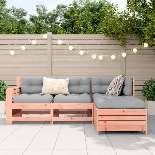 vidaXL 4 Piece Garden Sofa Set Solid Wood Douglas Fir