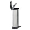 Curver Pedal Bin Deco D-Shape 40L Silver