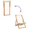 vidaXL Deck Chair Teak 56x105x96 cm Cream