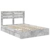 vidaXL Storage Bed Concrete Grey 150 x 200 cm Engineered Wood