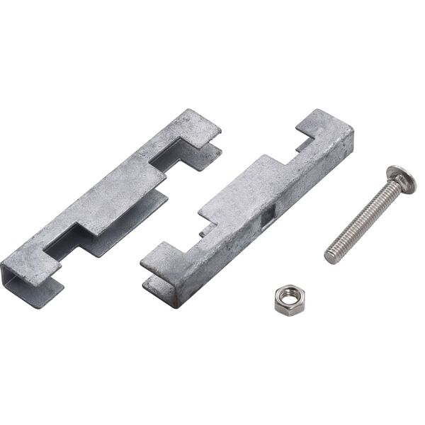 vidaXL Garden U Mat Connector 10 Sets Silver