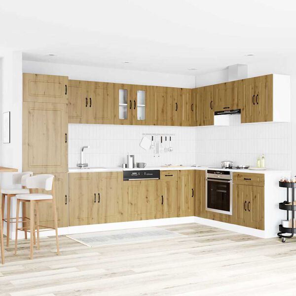 vidaXL Kitchen Cabinet with Door Kalmar Artisan Oak 80 x 46 x 81.5 cm