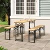 vidaXL Folding Beer Table 170x50x75/105 cm Solid Wood Fir