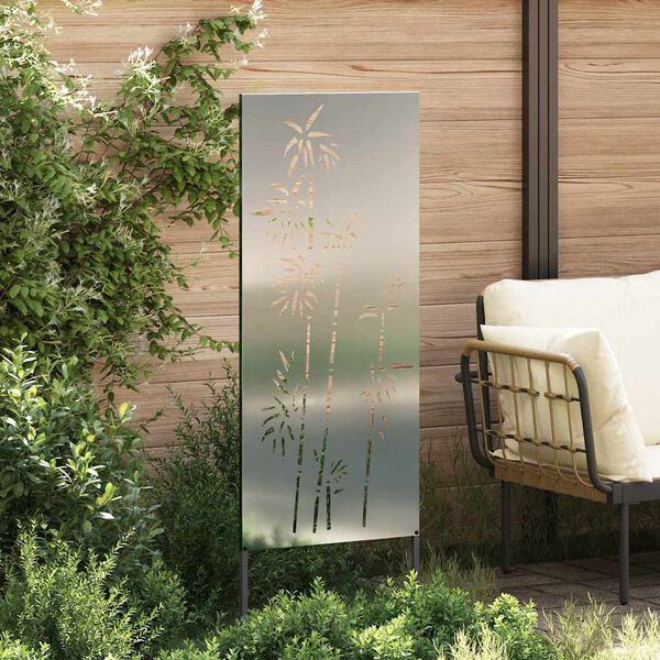 vidaXL Garden Privacy Screen Silver 50 x 140 cm Galvanised steel