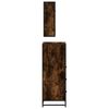 vidaXL 3 Piece Bathroom Furniture Set Smoked Oak Engineered Wood