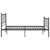 vidaXL Bed Frame without Mattress Black Metal 120x200 cm
