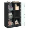 vidaXL Highboard with Doors Black 68x37x109 cm Engineered Wood