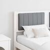 vidaXL Upholstered Headboard White 135 cm Solid Pine Wood
