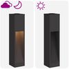 vidaXL Solar Led Pathway Light 2 pcs Black Cold Rolled Steel