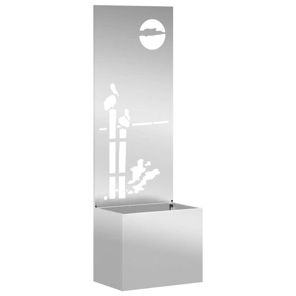 vidaXL Garden Privacy Screen Silver 50 x 140 cm Galvanised steel