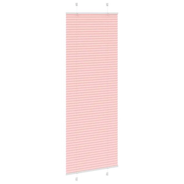 vidaXL Pleated Blind Pink 75x200 cm Fabric Width 74.4 cm Polyester