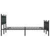 vidaXL Metal Bed Frame without Mattress with Footboard Black 120x200cm
