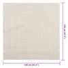 vidaXL Rug ZIZUR Cream 120x120 cm Jute Look Indoor and Outdoor