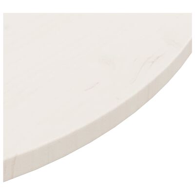 vidaXL Table Top White Ø90x2.5 cm Solid Wood Pine
