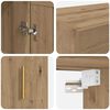 vidaXL Wall-mounted Cabinet 2 pcs Artisan Oak 69.5 x 34 x 90 cm