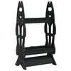 vidaXL Fishing Rod Rack for 16 Rods Black