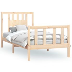 vidaXL Bed Frame without Mattress Solid Wood Pine 100x200 cm