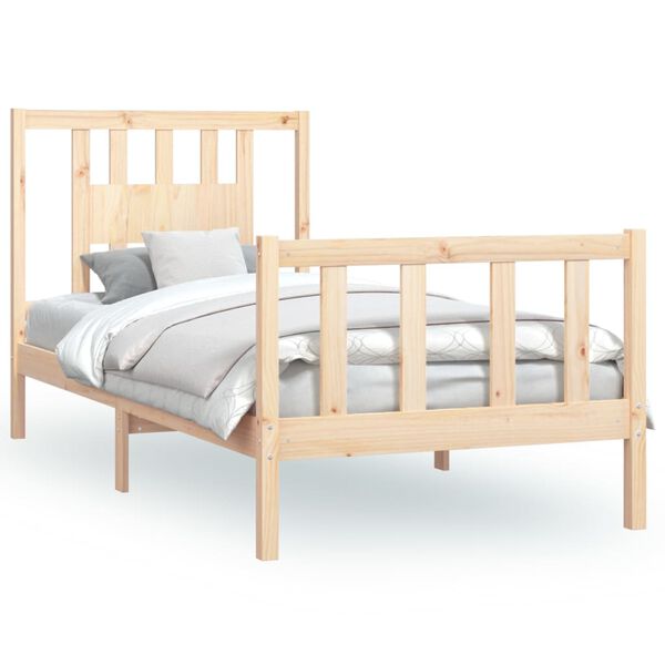 vidaXL Bed Frame without Mattress Solid Wood Pine 100x200 cm
