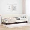 vidaXL Corner Bed Frame with Headboard Cream 80 x 200 cm Velvet