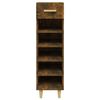 vidaXL Shoe Cabinet Smoked Oak 30x35x105 cm Engineered Wood