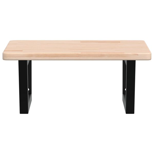 vidaXL Basin Shelf Wall Mounted Steel and Solid Wood Oak