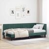 vidaXL Corner Bed Frame Dark Green 90 cm x 200 cm Velvet