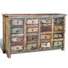 vidaXL Reclaimed Cabinet Solid Wood Antique-style with 16 Drawers