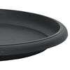 vidaXL Round Flower Tray 24 pcs Black &Oslash; 17.5 x 2 cm Plastic