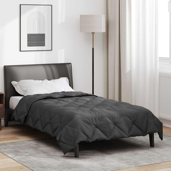 vidaXL Full Year Duvet Anthracite 155 x 220 cm Microfiber