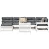vidaXL 7 Piece Garden Sofa Set White Solid Wood Pine
