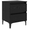 vidaXL Bedside Cabinet Black Oak 40 x 35 x 50 cm Engineered Wood