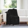 vidaXL Throw Blanket Black 130 x 150 cm Fleece
