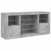 vidaXL Sideboard with LED Lights Concrete Grey 142.5x37x67 cm