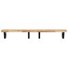 vidaXL Basin Shelf Wall Mounted Steel and Solid Wood Acacia