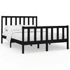 vidaXL Bed Frame without Mattress Black 150x200 cm King Size Solid Wood Pine
