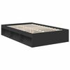 vidaXL Bed Frame with Headboard Black 120 x 200 cm Engineered wood