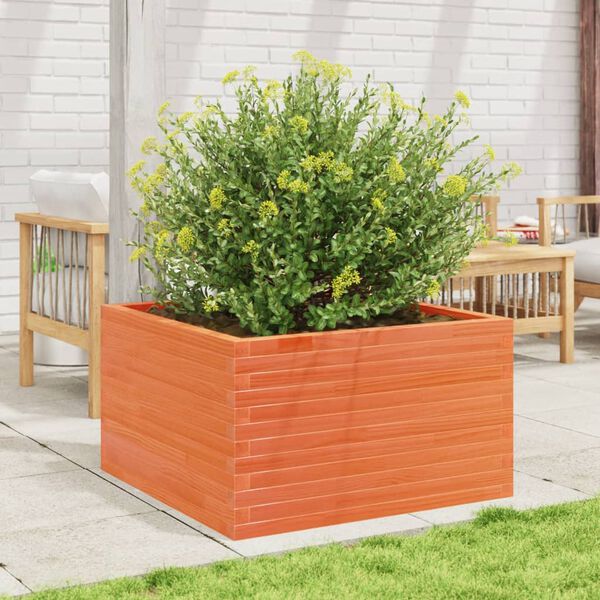 vidaXL Garden Planter Wax Brown 80x80x45.5 cm Solid Wood Pine
