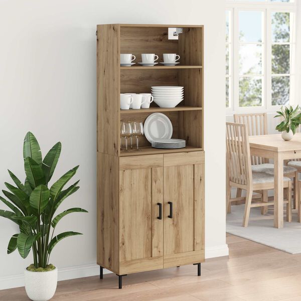 vidaXL Highboard Artisan Oak 69.5 x 34 x 180 cm Engineered Wood