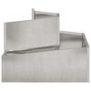 vidaXL Garden Planter Silver 60 x 60 x 50 cm Stainless Steel