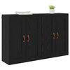 vidaXL Wall-mounted Cabinet 2 pcs Black Oak 69.5 x 34 x 90 cm