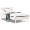 vidaXL Bed Frame without Mattress White 90x190 cm Single Solid Wood Pine