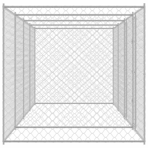 vidaXL Dog Cage Silver 600 x 200 x 200 cm Galvanised Steel