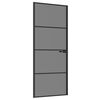 vidaXL Interior Door 83 x 201.5 cm Tempered Glass and Aluminium